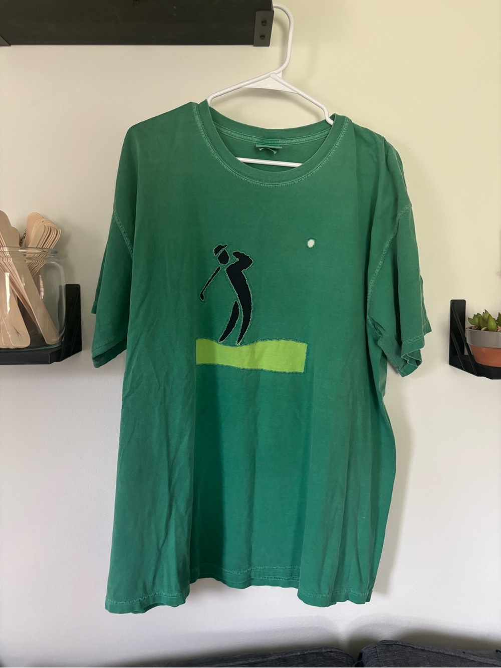 Comfort Colors Green Golf Appliqué Graphic Tee XL